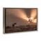 Stupell Industries Faded Sunset with Horse Framed Floater Canvas Wall Art Design by Nathan Larson